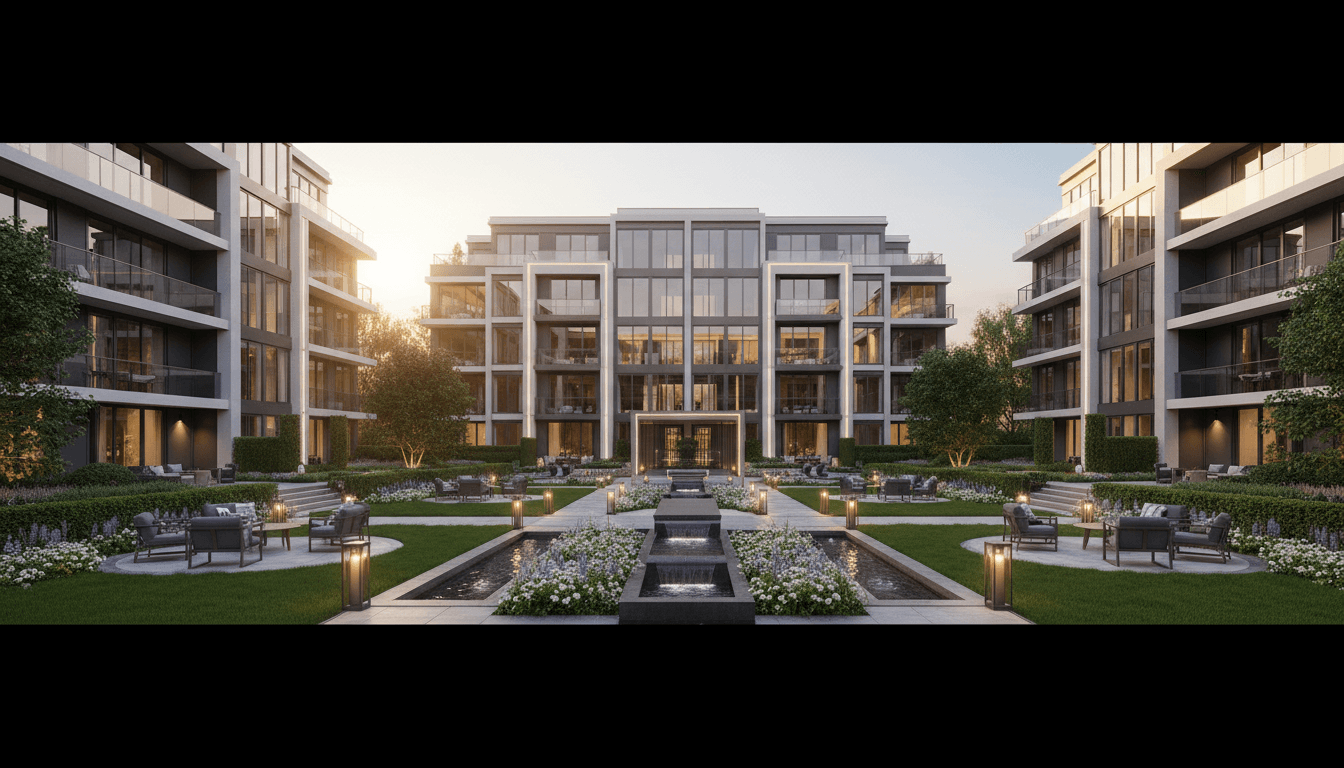 Courtyard of a Miami apartment complex accepting Section 8